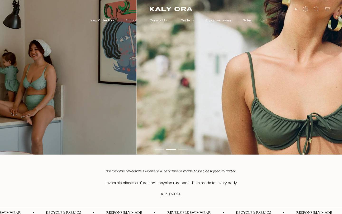 Kaly Ora homepage screenshot