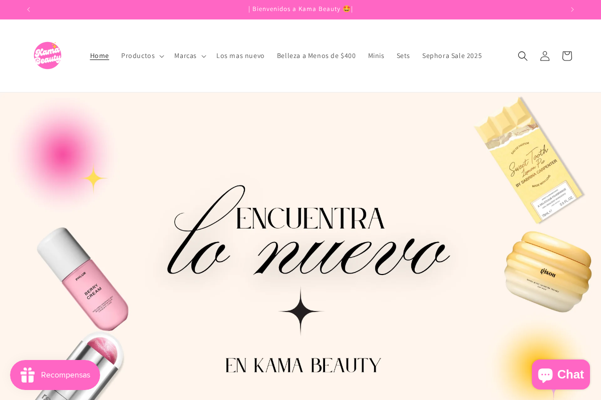 Kama Beauty homepage screenshot