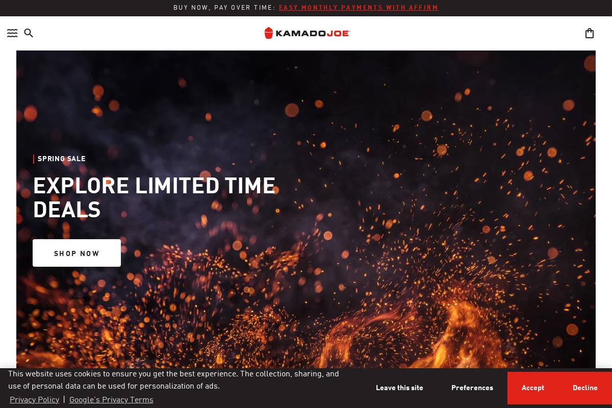 kamadojoe.com homepage screenshot