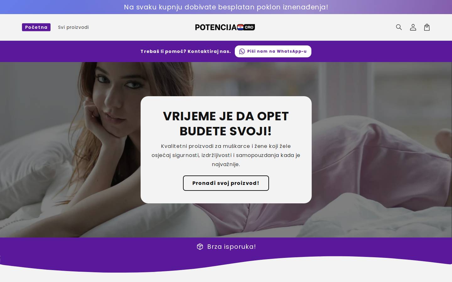 kamagra-za-potenciju.com homepage screenshot
