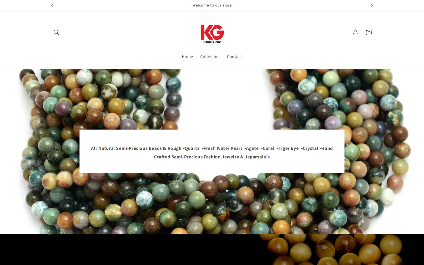 kamalgems.com homepage screenshot
