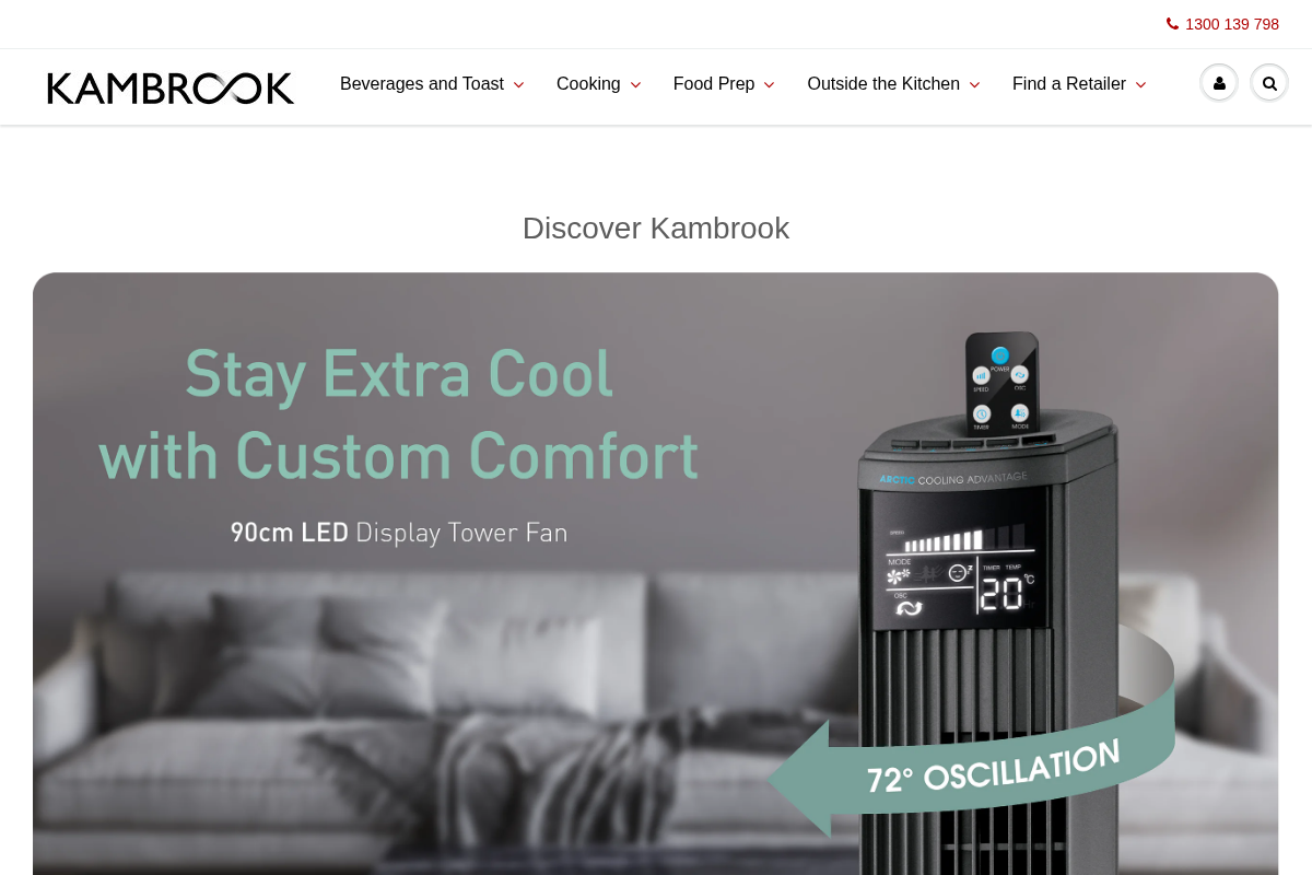 Kambrook homepage screenshot