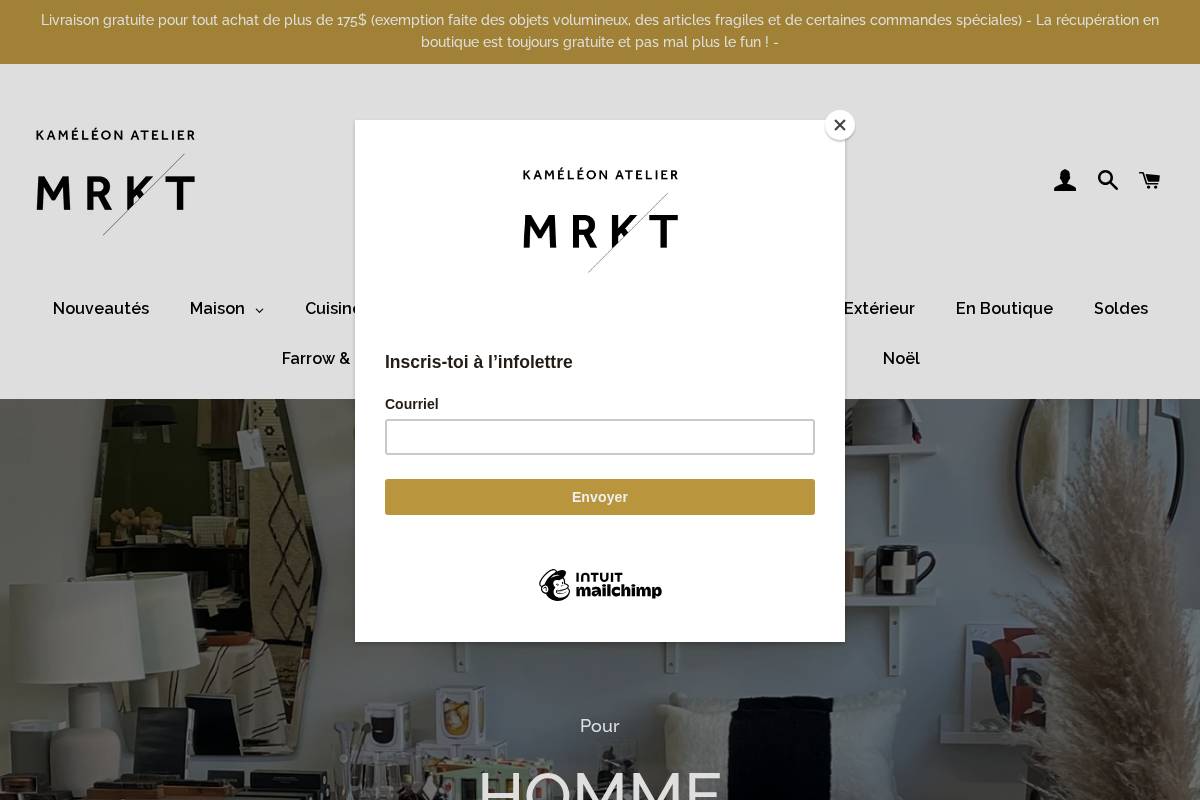 kameleonateliermrkt.com homepage screenshot