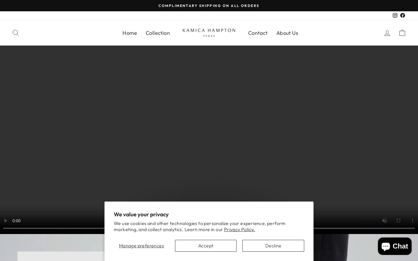 kamicahampton.com homepage screenshot