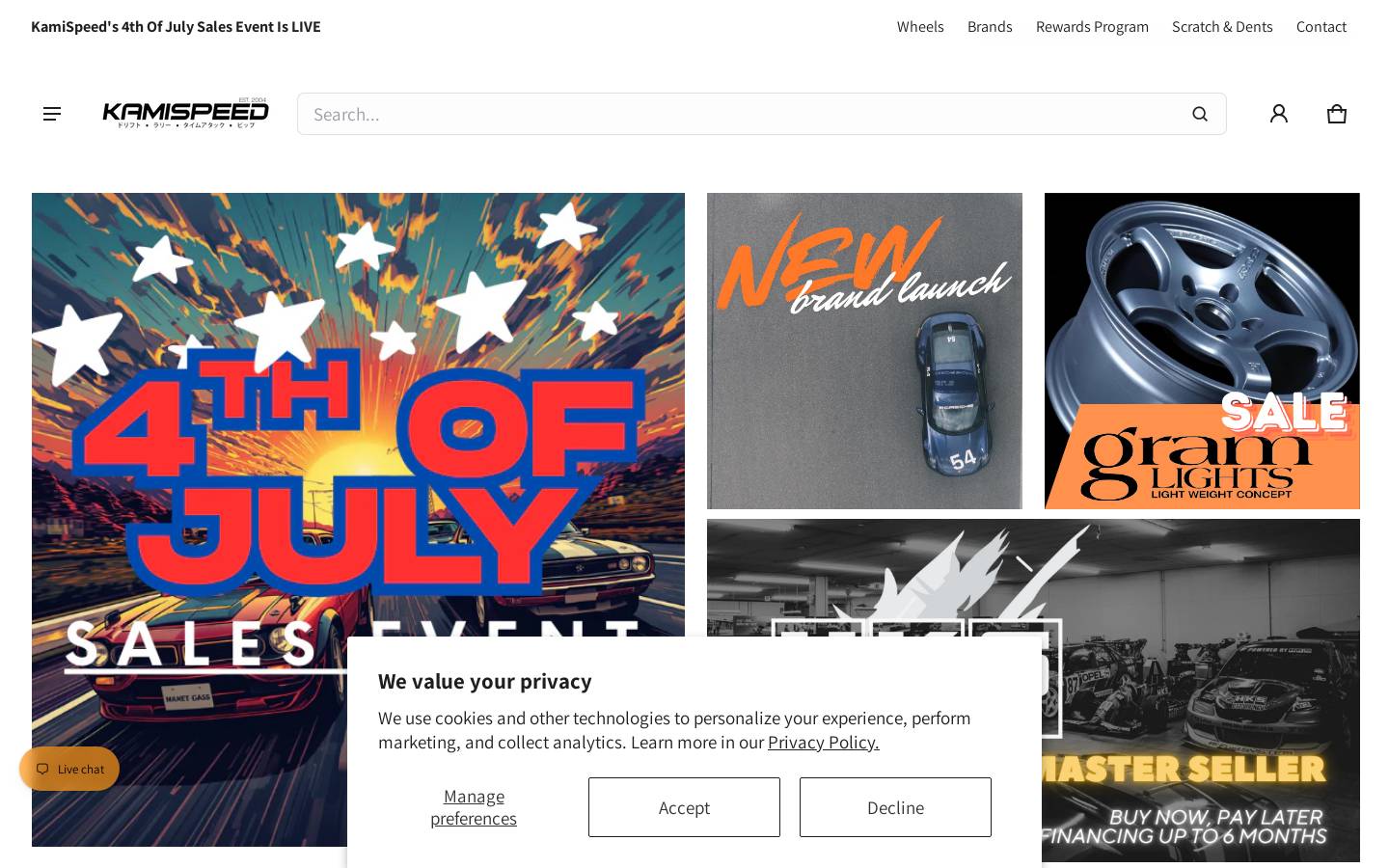 Kami Speed homepage screenshot