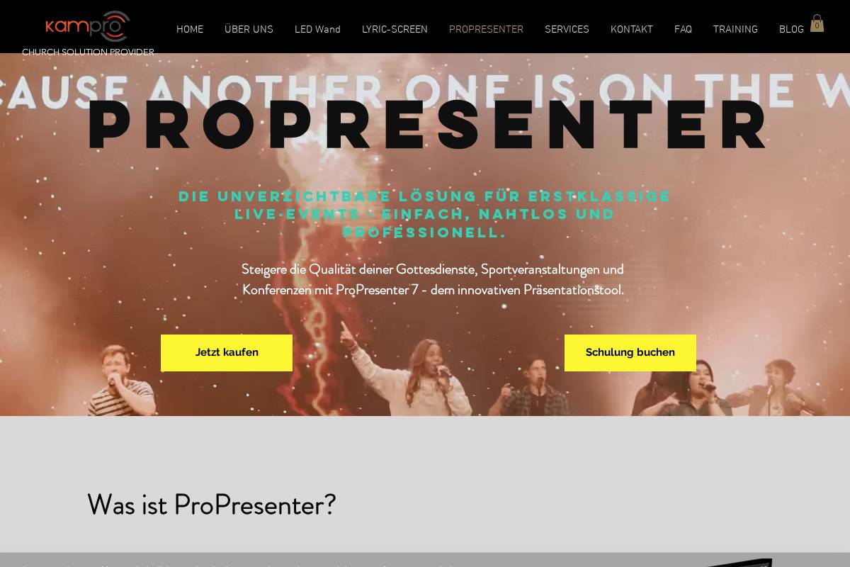 kampro-shop.de homepage screenshot