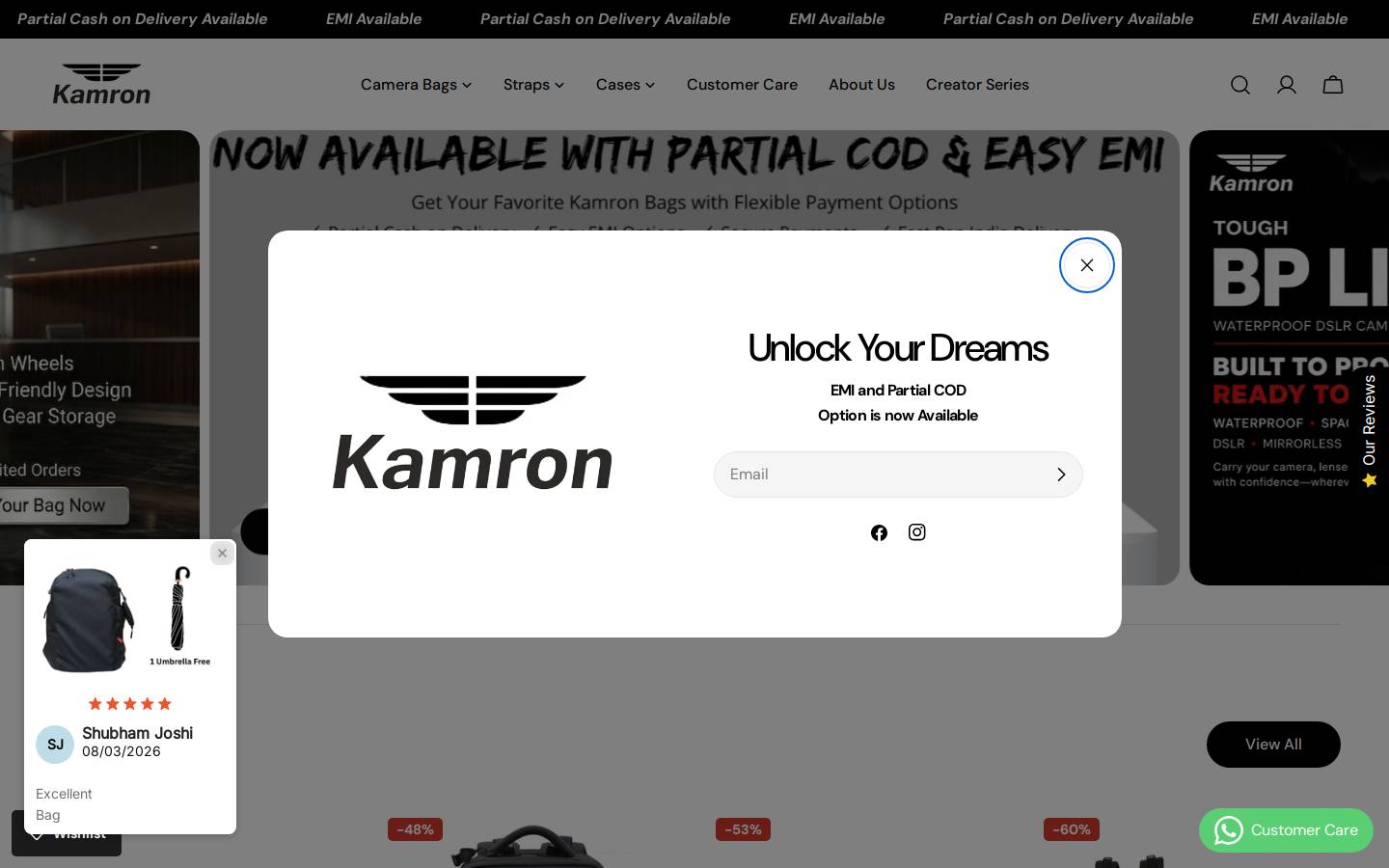 kamron.in homepage screenshot