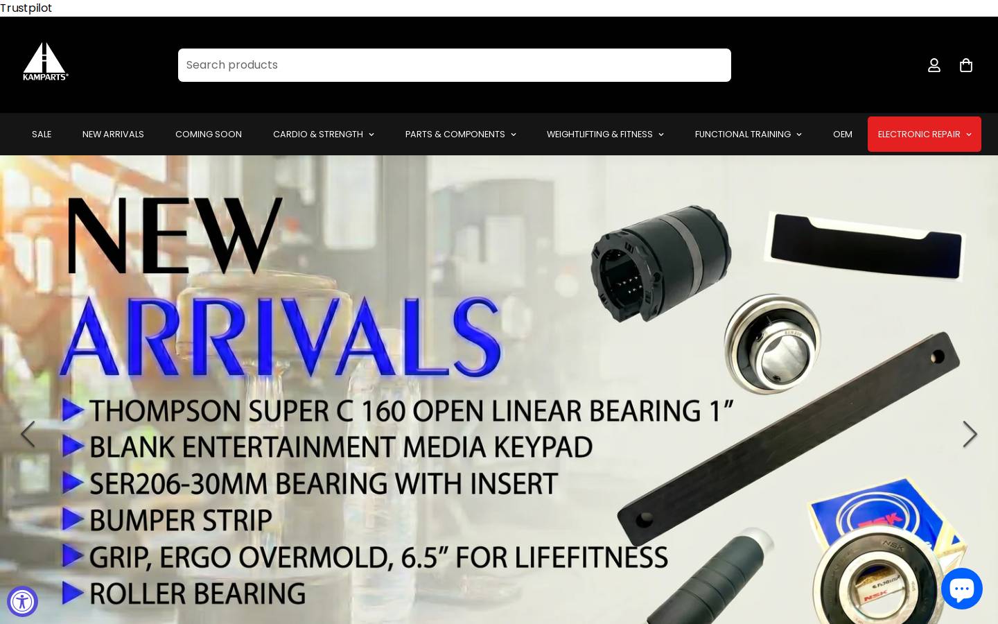 Kamparts homepage screenshot