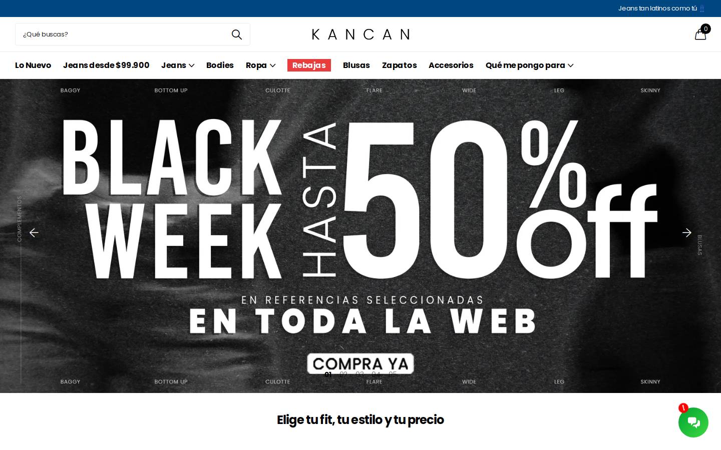kancanjeanscolombia.com homepage screenshot
