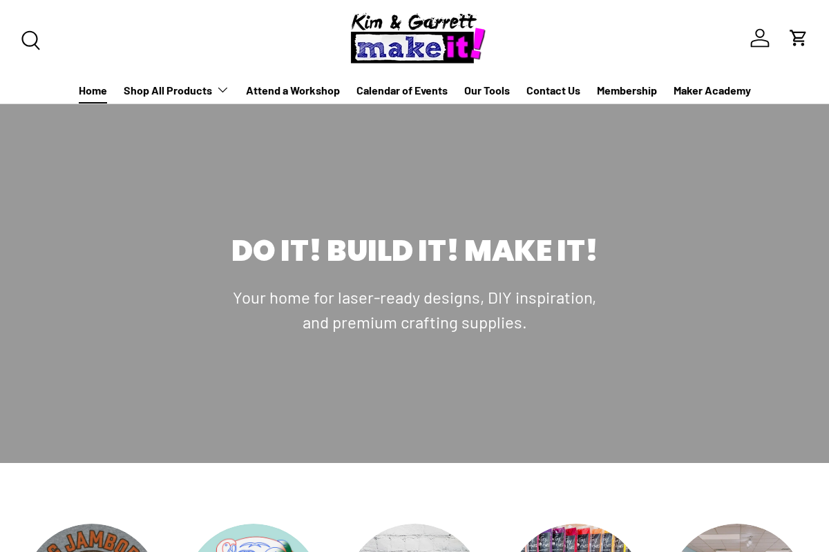 Kim & Garrett Make It! homepage screenshot