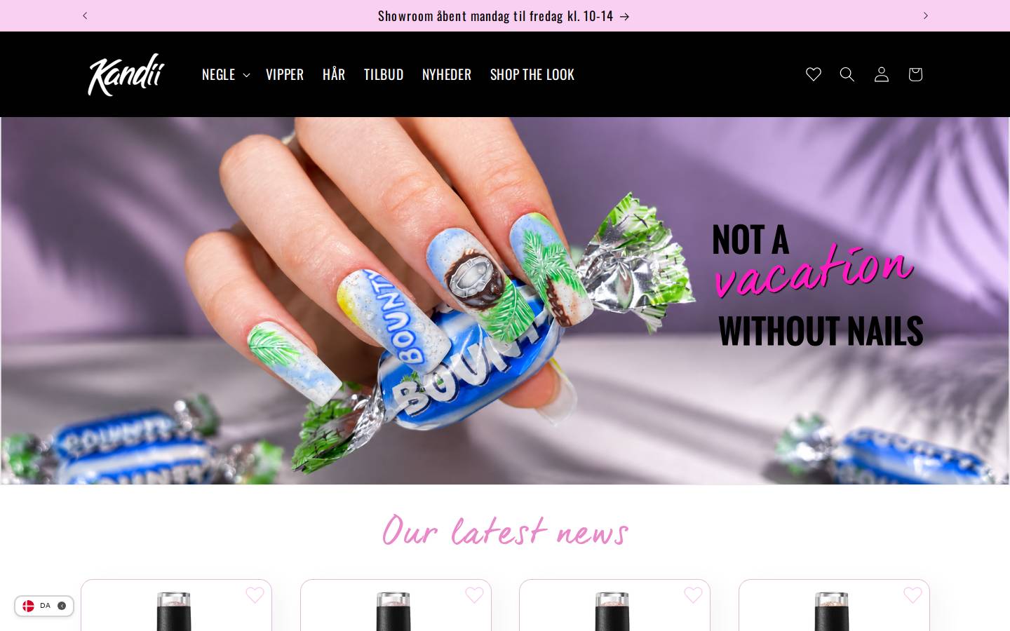 Kandii homepage screenshot