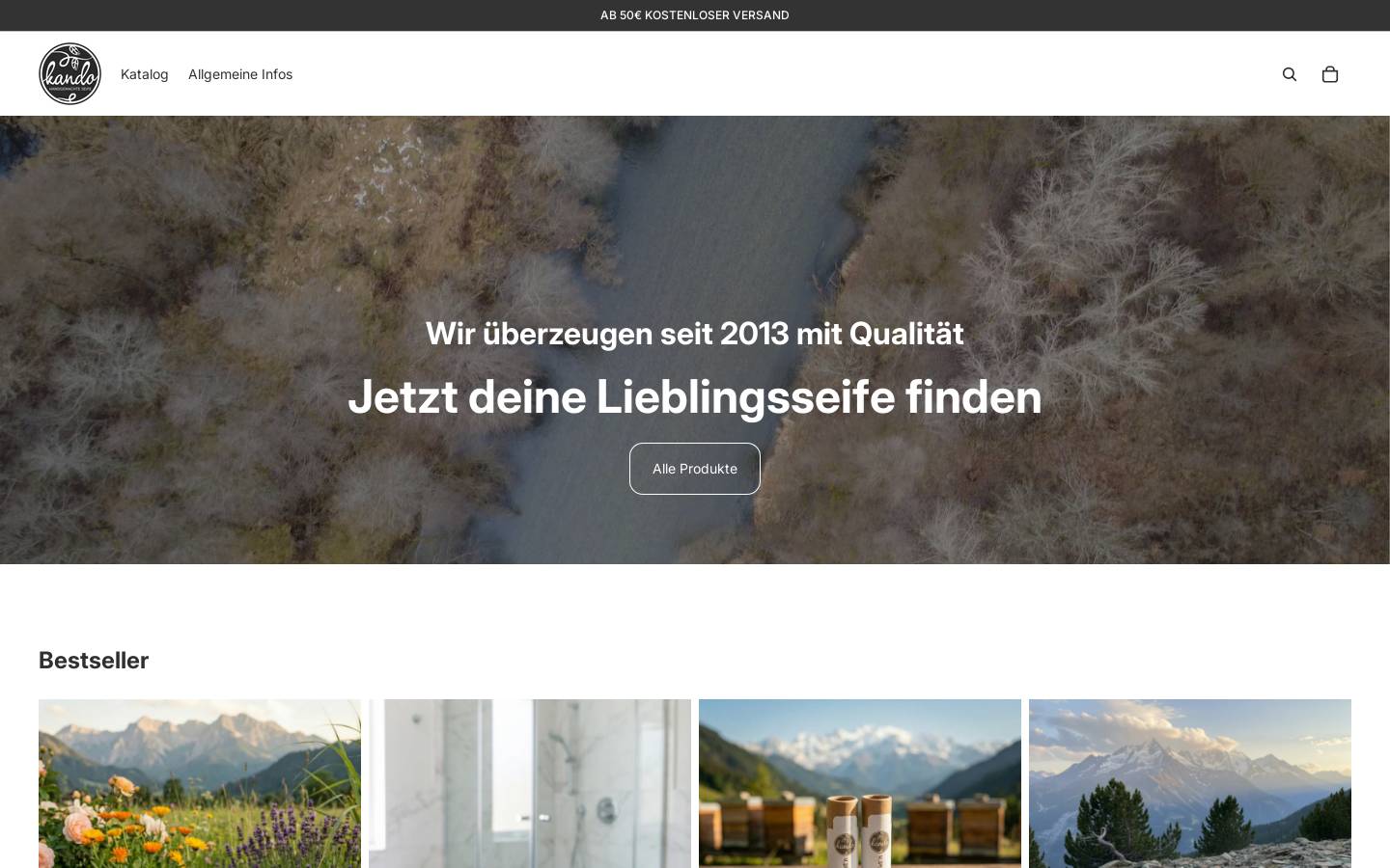 kando.at homepage screenshot