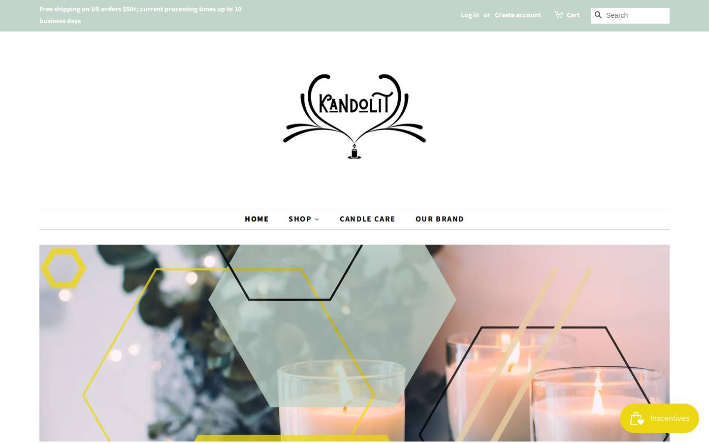kandolit.com homepage screenshot