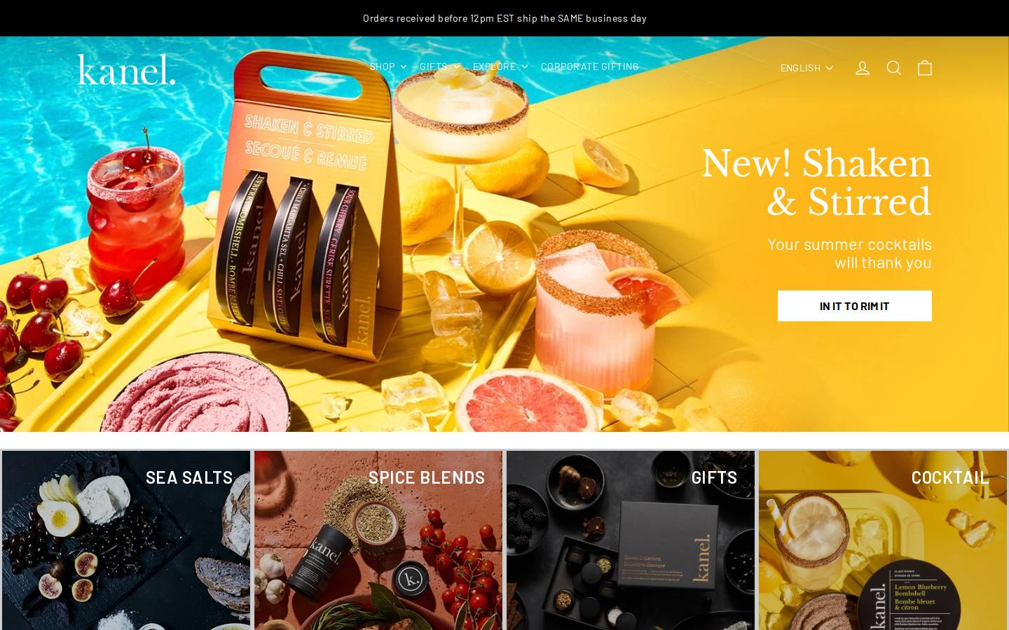 kanel.com homepage screenshot