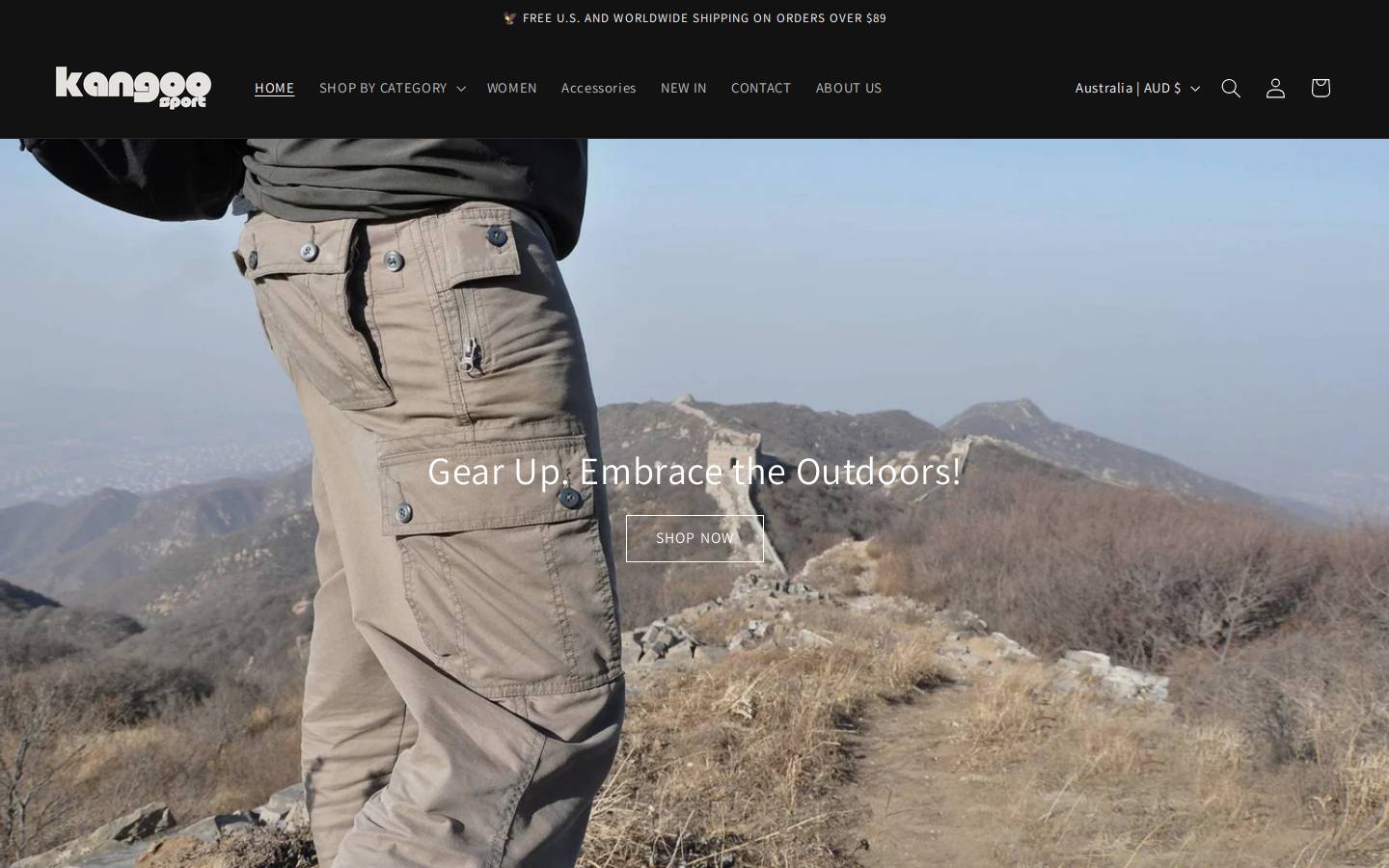 Kangoosport homepage screenshot