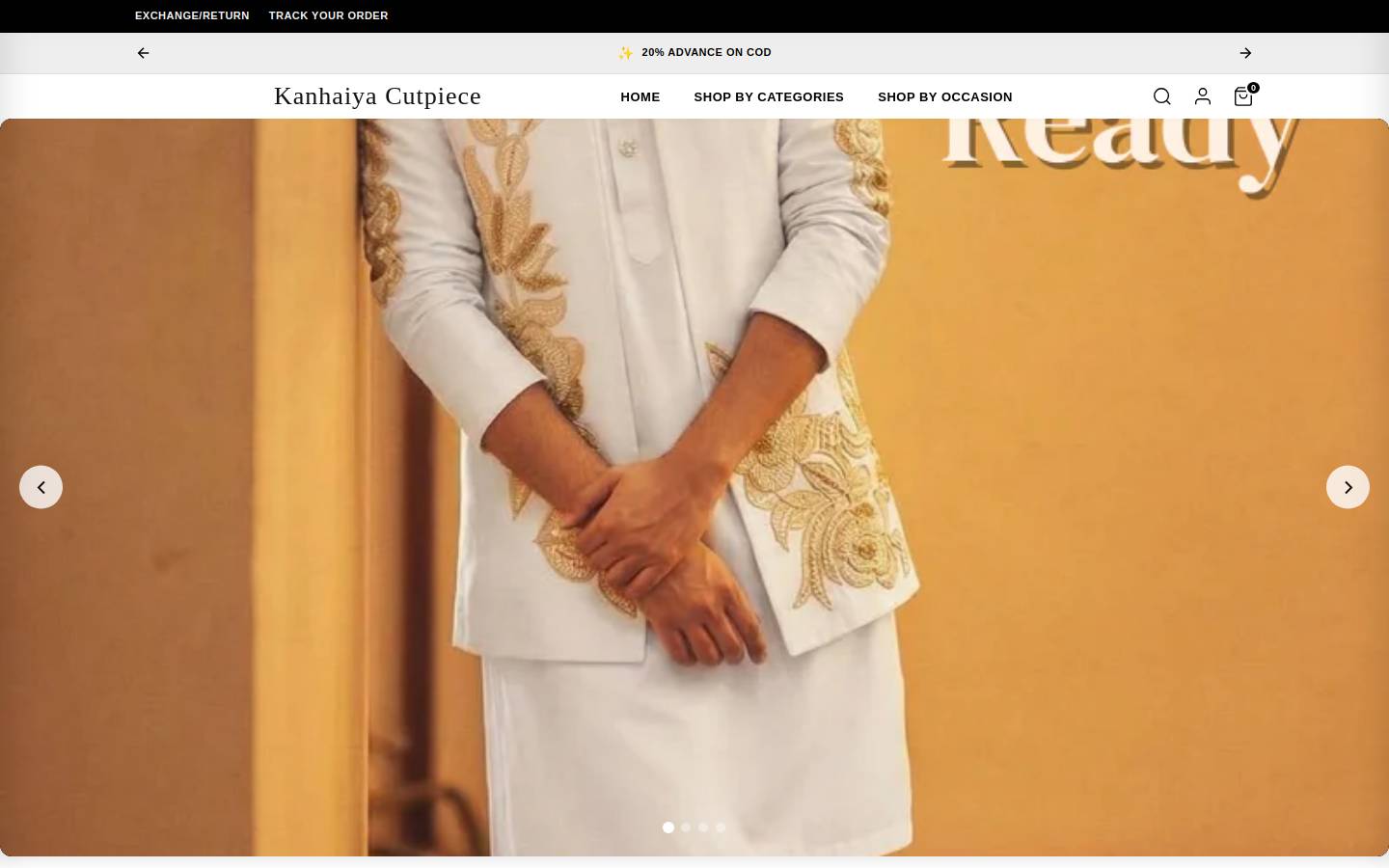 kanhaiyacutpiece.com homepage screenshot