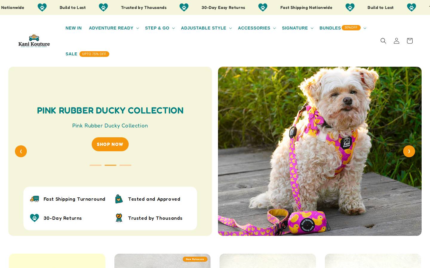kanikouture.com homepage screenshot