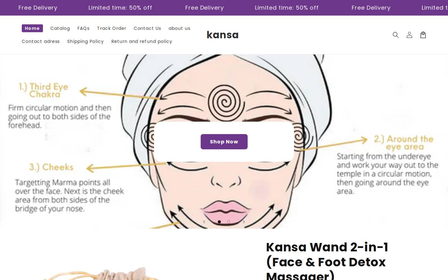 kansahealing.com homepage screenshot