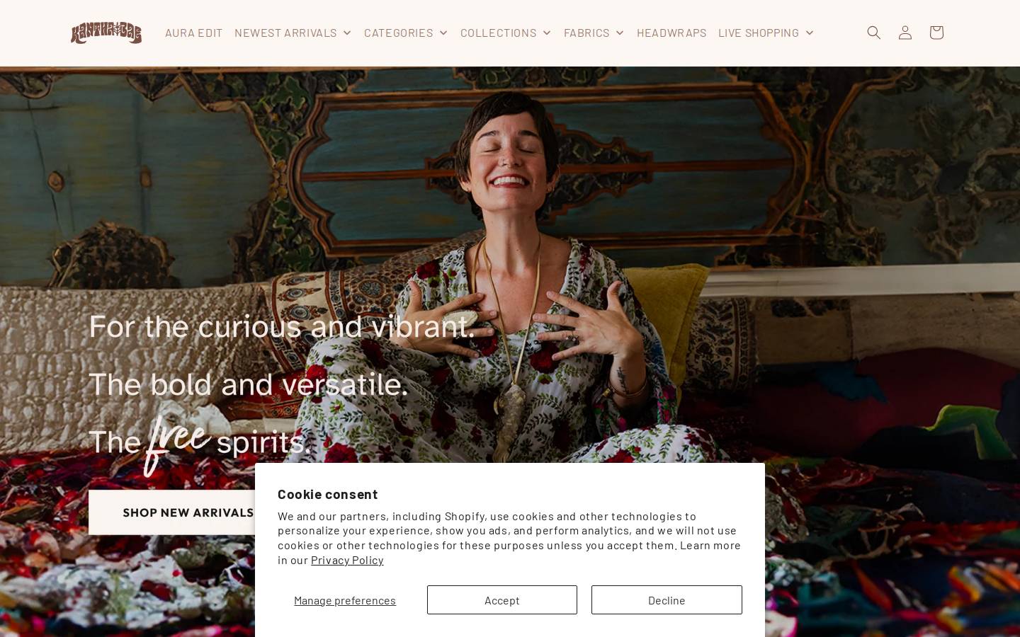 kanthabae.com homepage screenshot