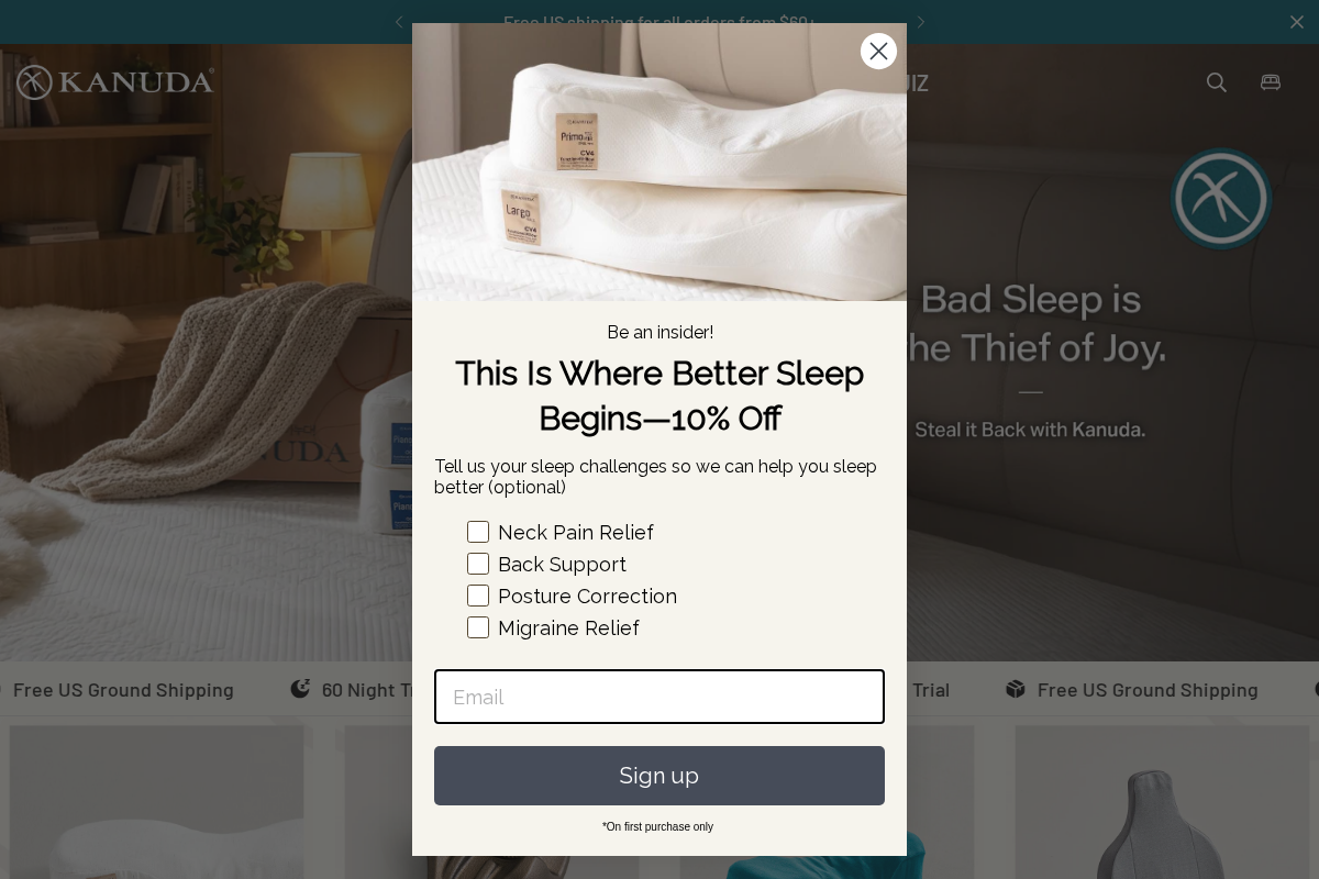 Kanuda USA homepage screenshot