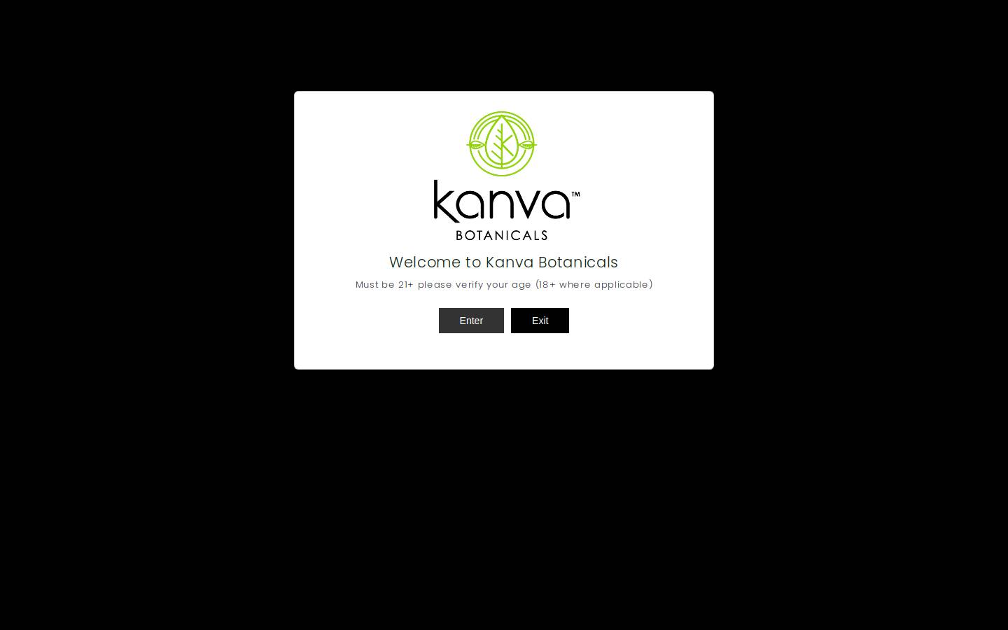 kanvabotanicals.com homepage screenshot