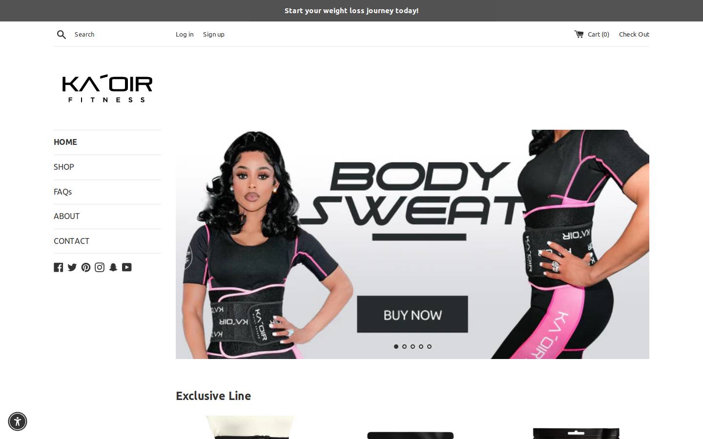 kaoirfitness.com homepage screenshot