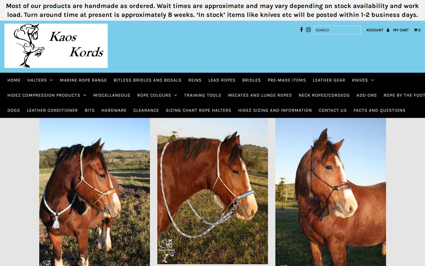 kaoskords.com homepage screenshot