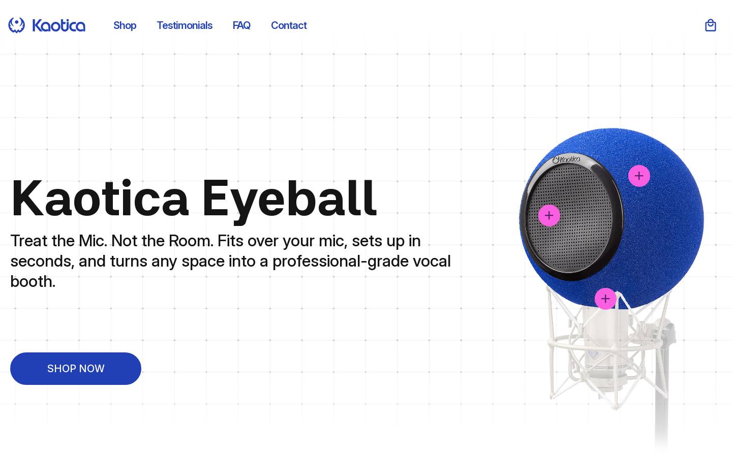 kaoticaeyeball.com homepage screenshot