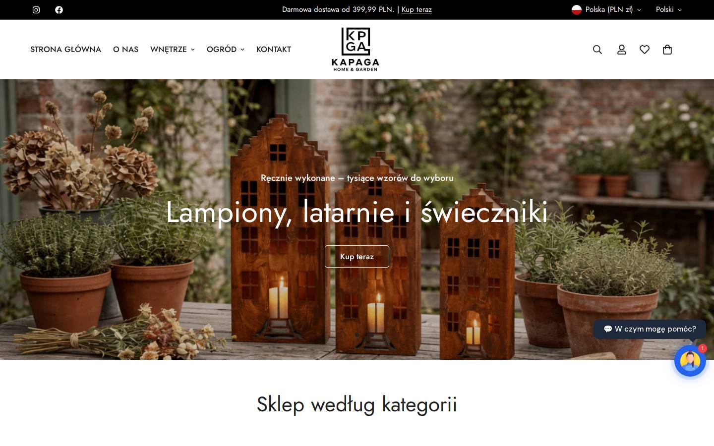 Kapaga homepage screenshot