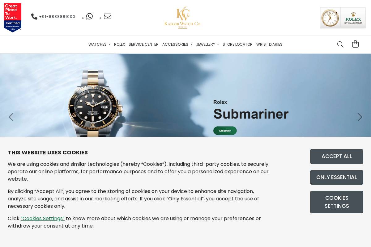 Kapoor Watch homepage screenshot