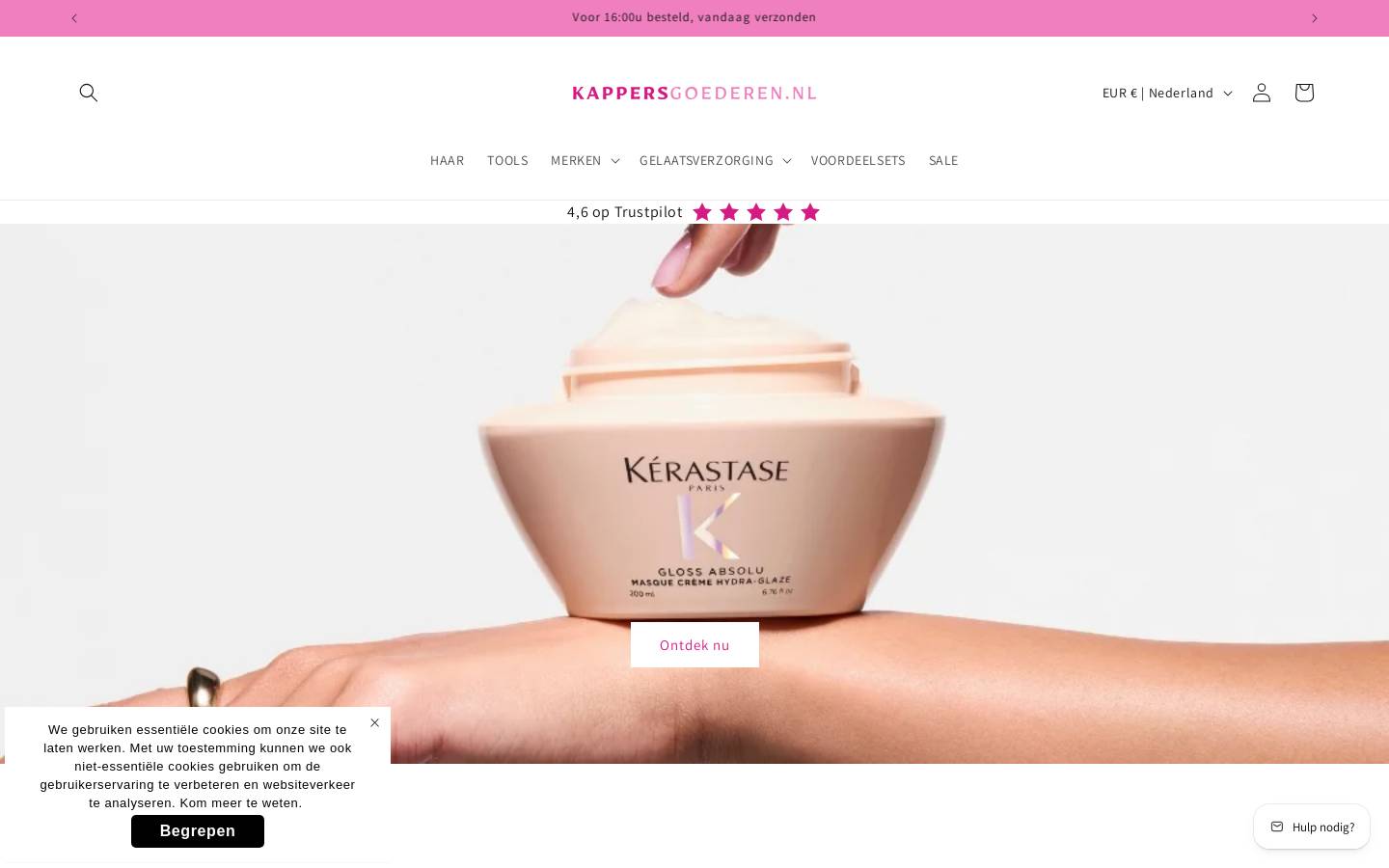 Kappersgoederen homepage screenshot