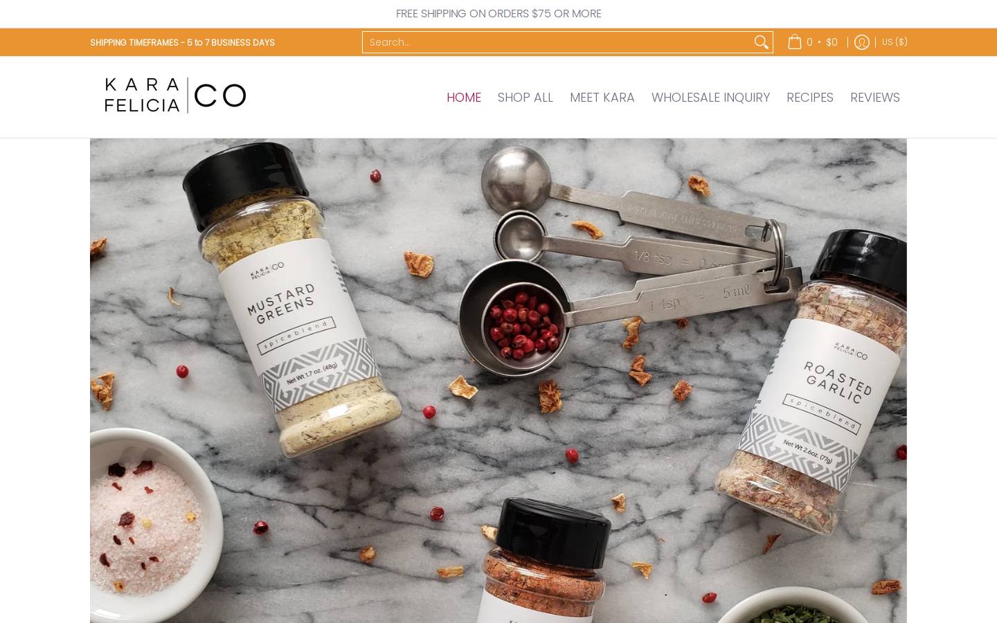karafelicia.co homepage screenshot