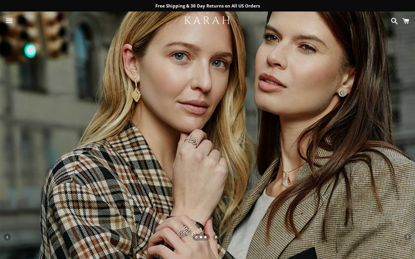 karahjewelry.com homepage screenshot