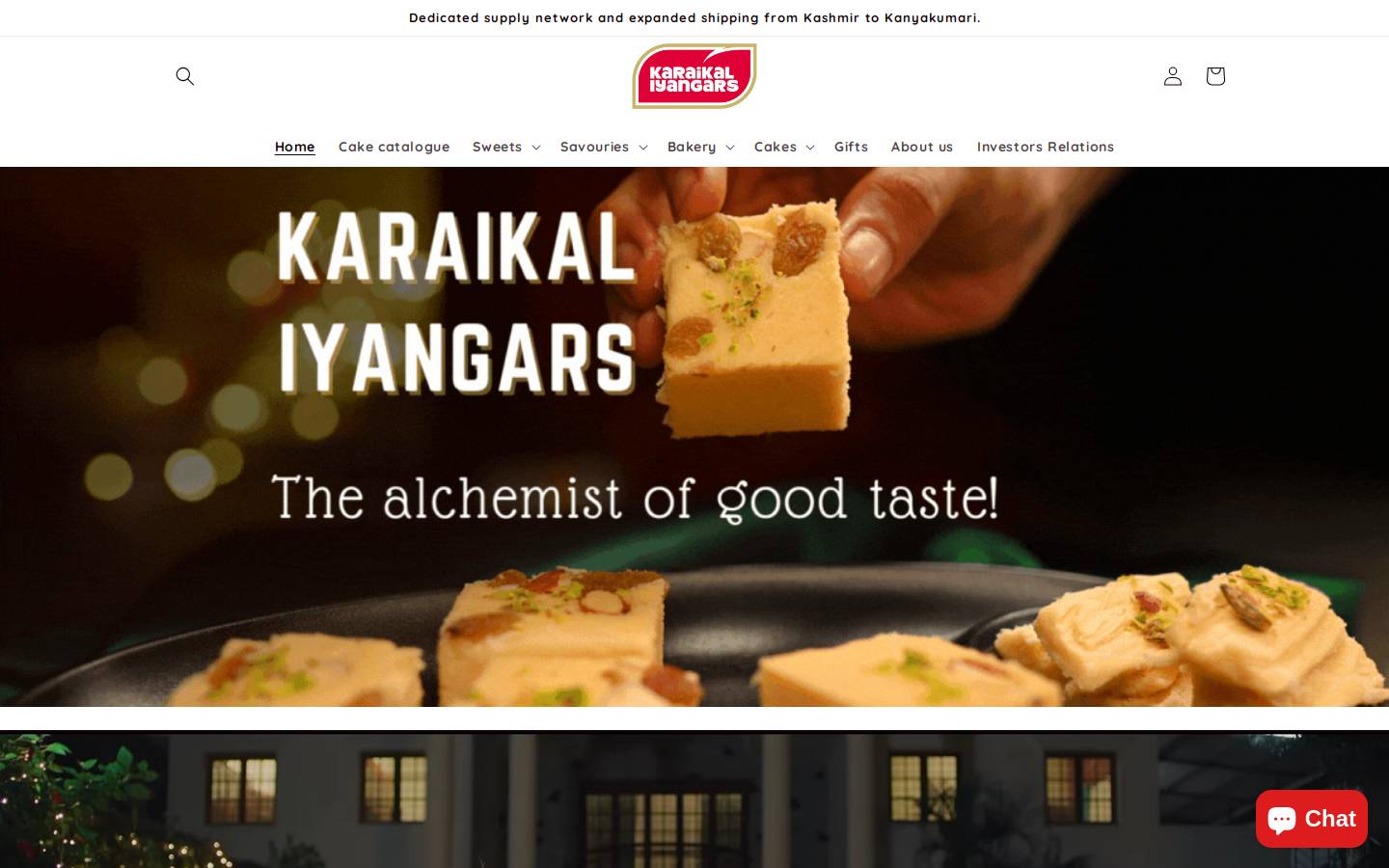 karaikaliyangars.com homepage screenshot