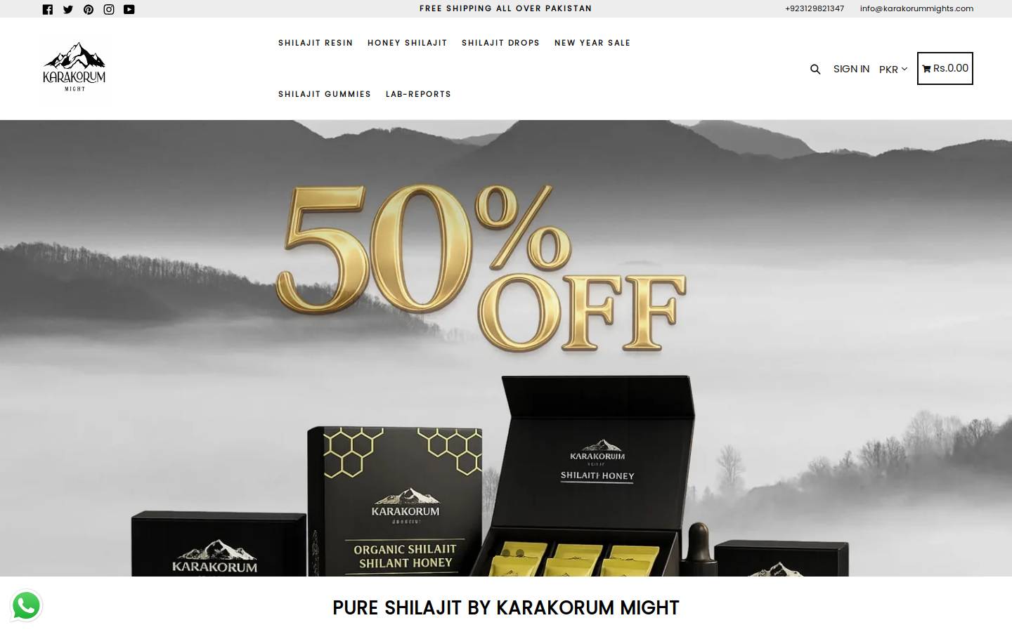 karakorummights.com homepage screenshot