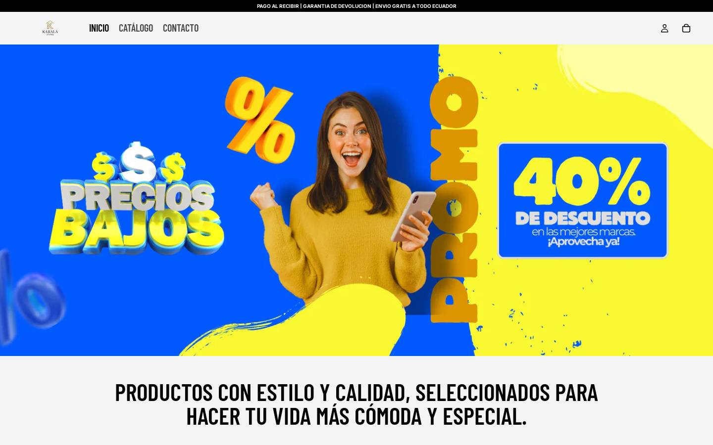 karala.store homepage screenshot