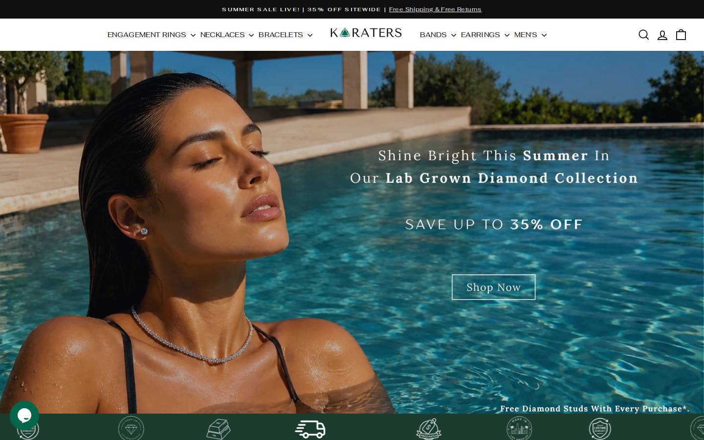 Karaters homepage screenshot