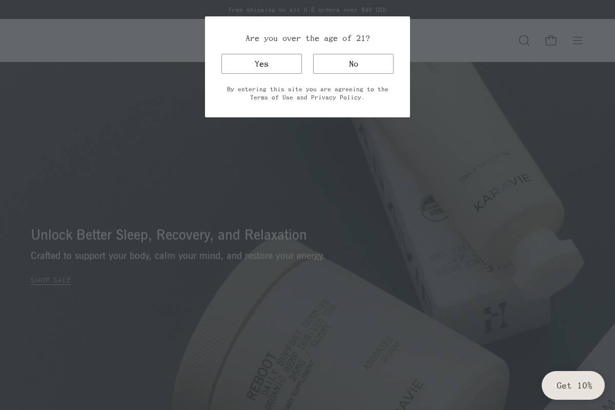 karavie.com homepage screenshot