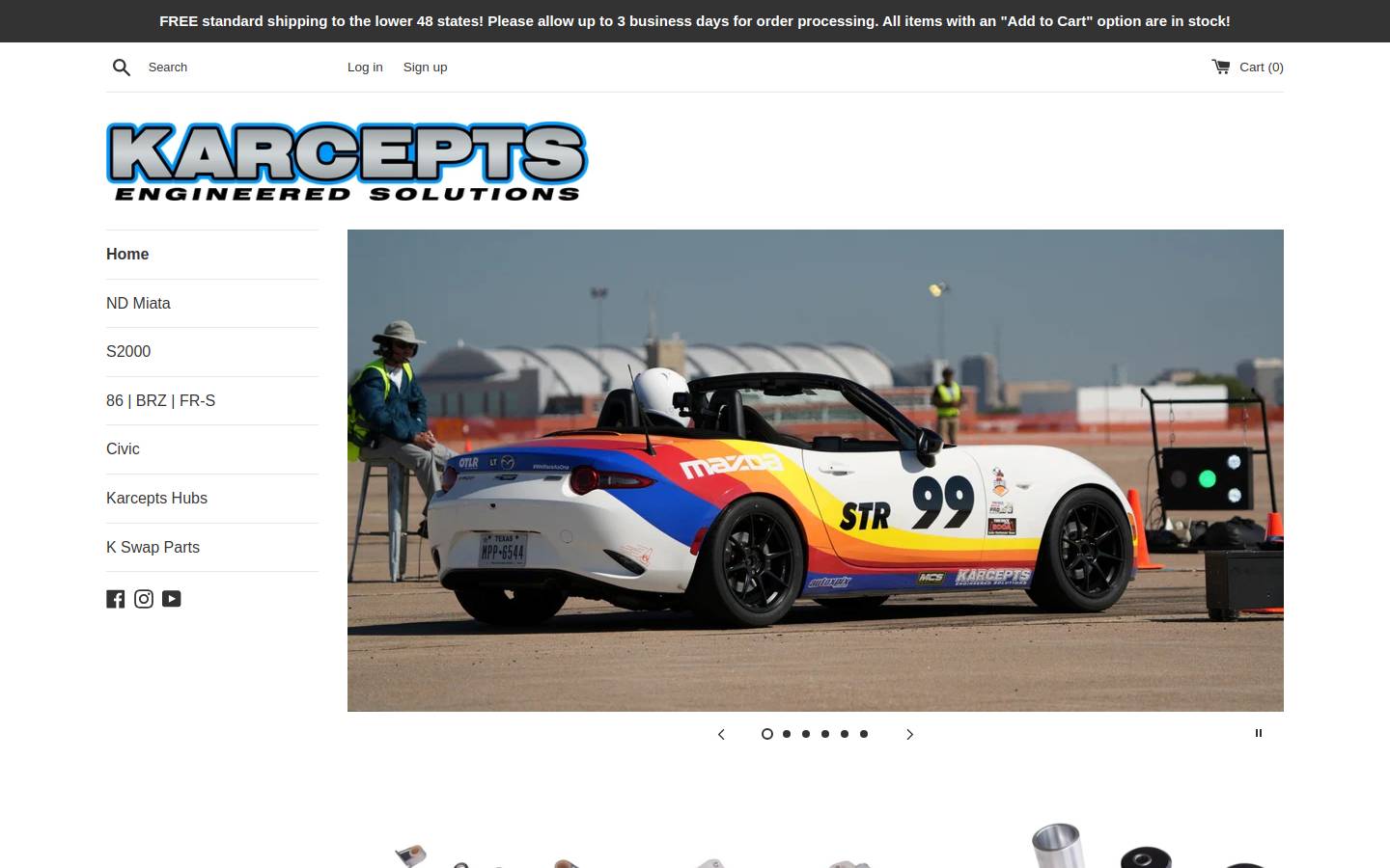 karcepts.com homepage screenshot