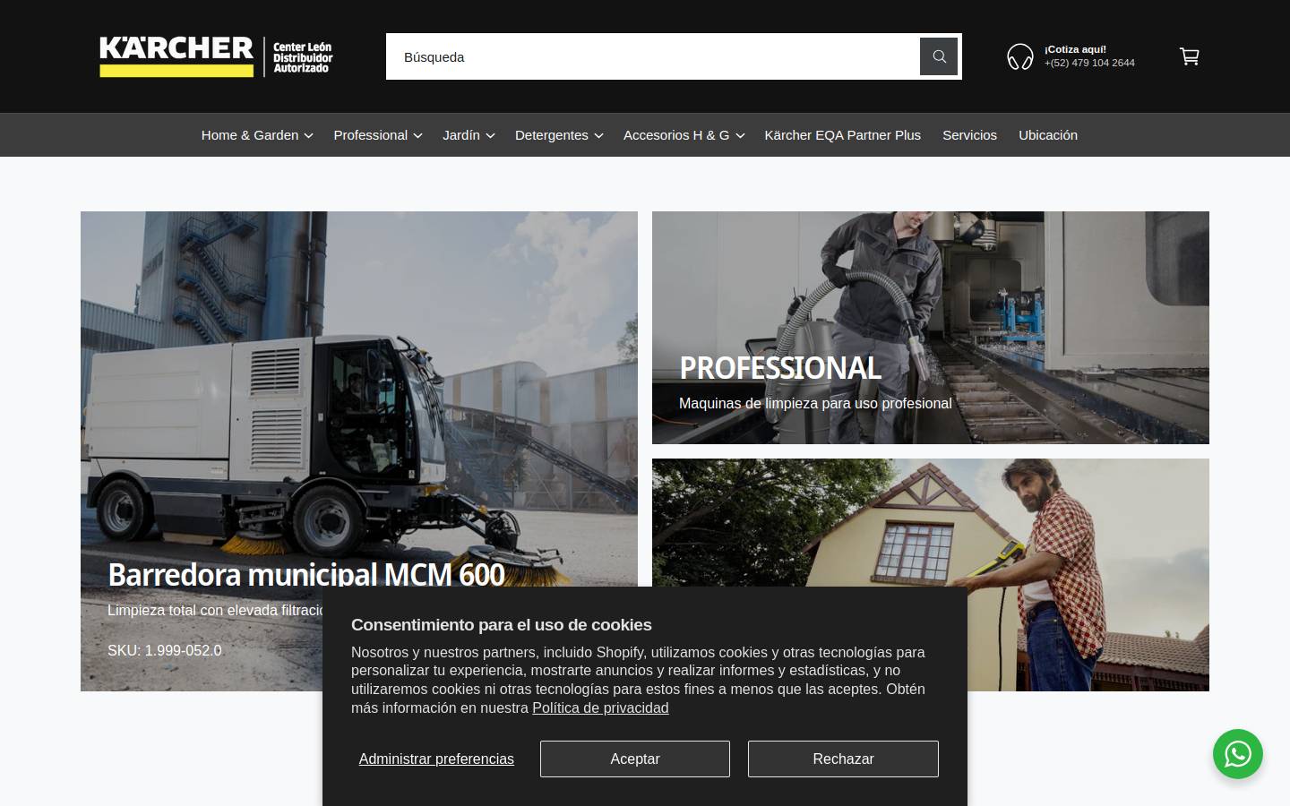karcher-eqa-online.com.mx homepage screenshot