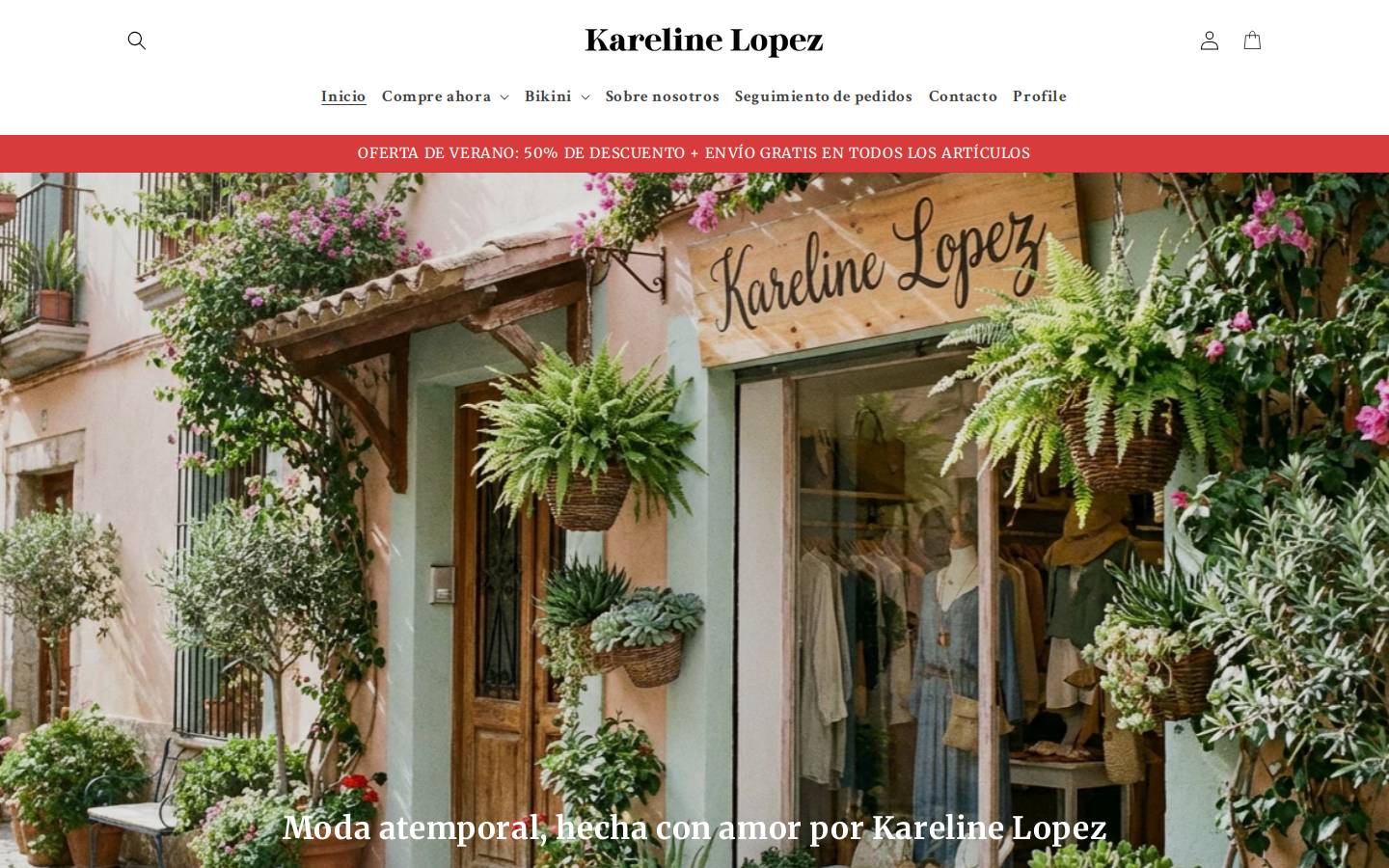 Karelinelopez homepage screenshot