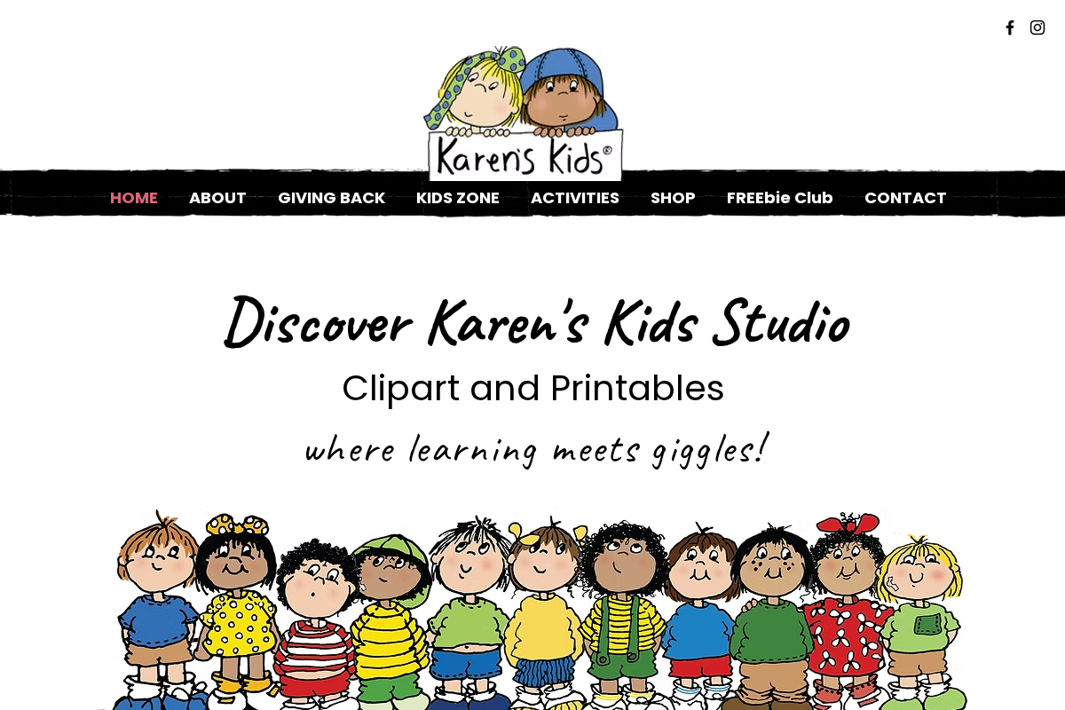 karenskidsstudio.com homepage screenshot