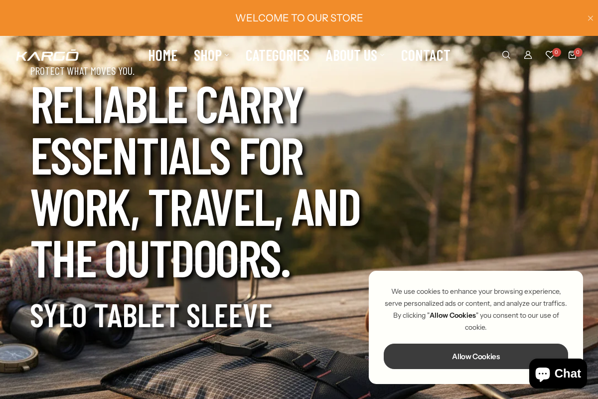 kargogear.com homepage screenshot