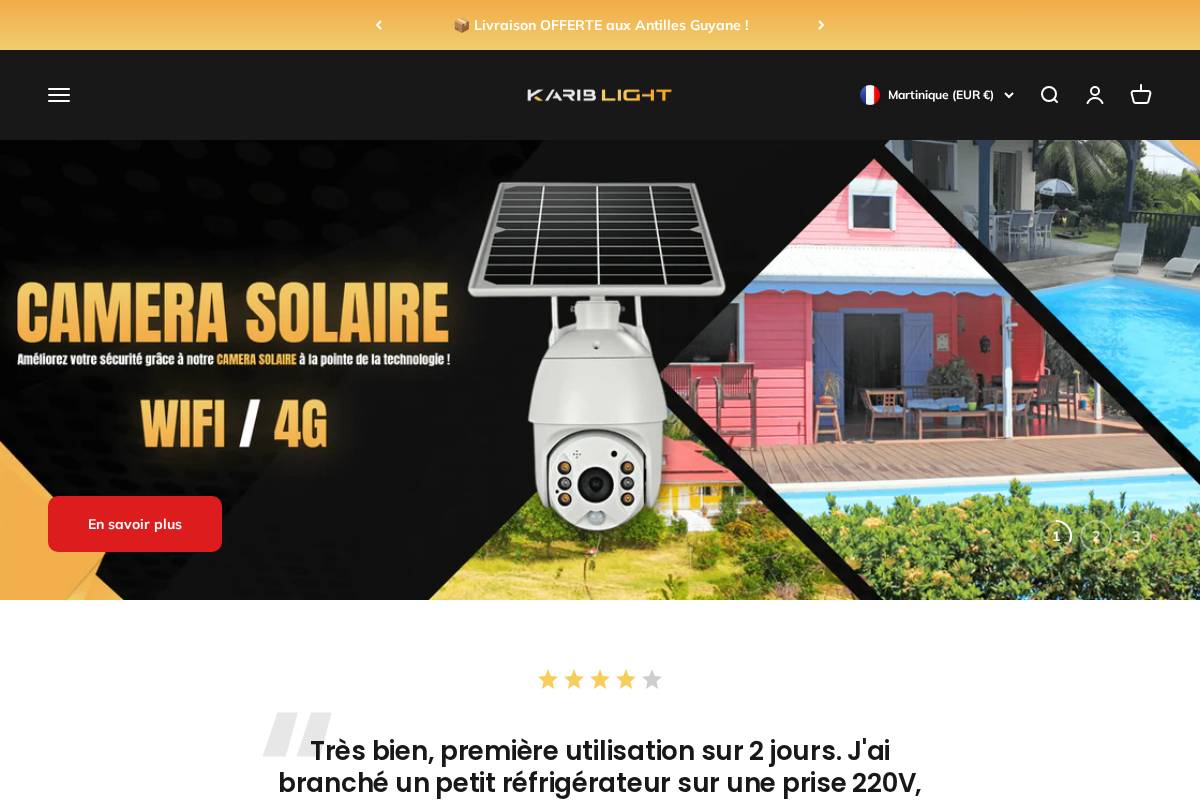 karib-light.com homepage screenshot