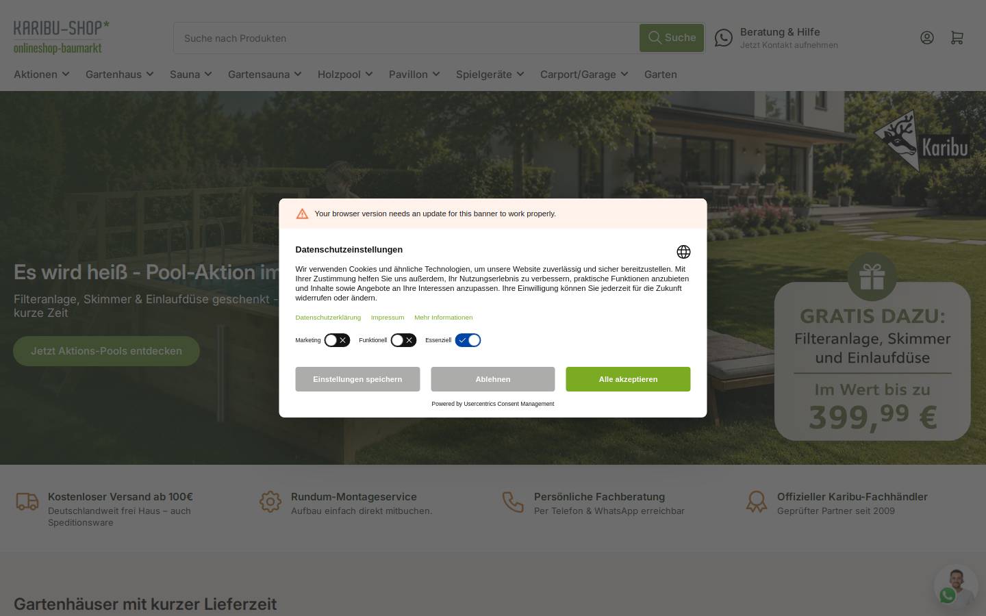 karibu-shop.de homepage screenshot