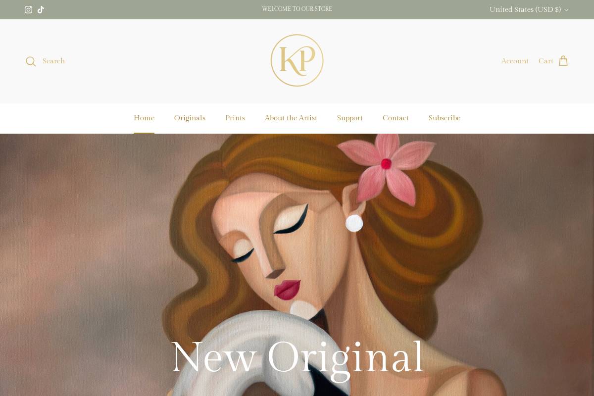 karinapenagosart.com homepage screenshot