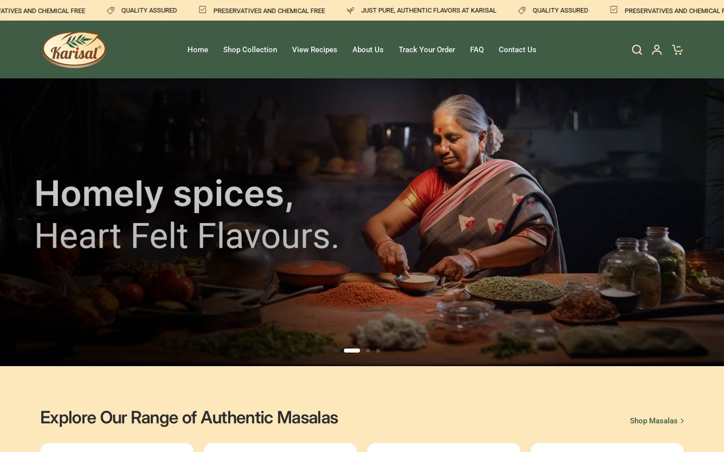 karisalmasala.com homepage screenshot