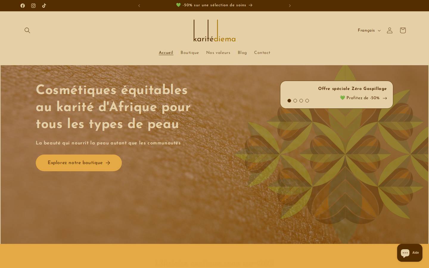 karitediema.com homepage screenshot