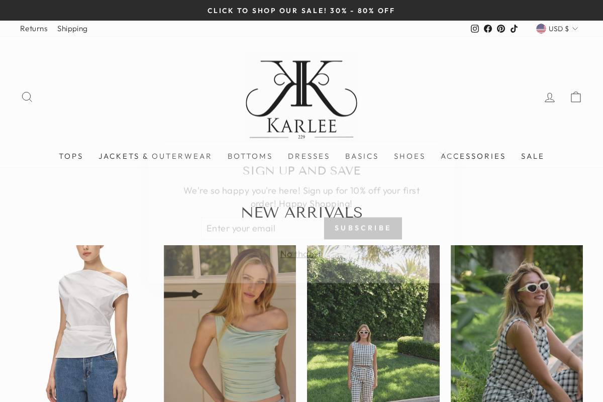 karlee229.com homepage screenshot