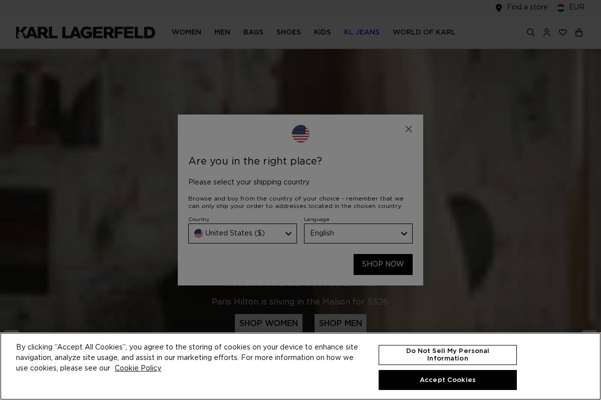 Karllagerfeld homepage screenshot